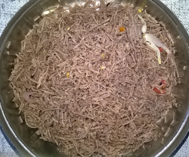Ragi Vermicelli ‘uppumaa’! Or Young Or Old; Good For Diabetic Lady!
