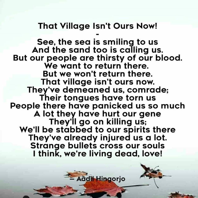That Village Isn't Ours Anymore!