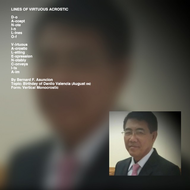 Lines Of Virtuous Acrostic