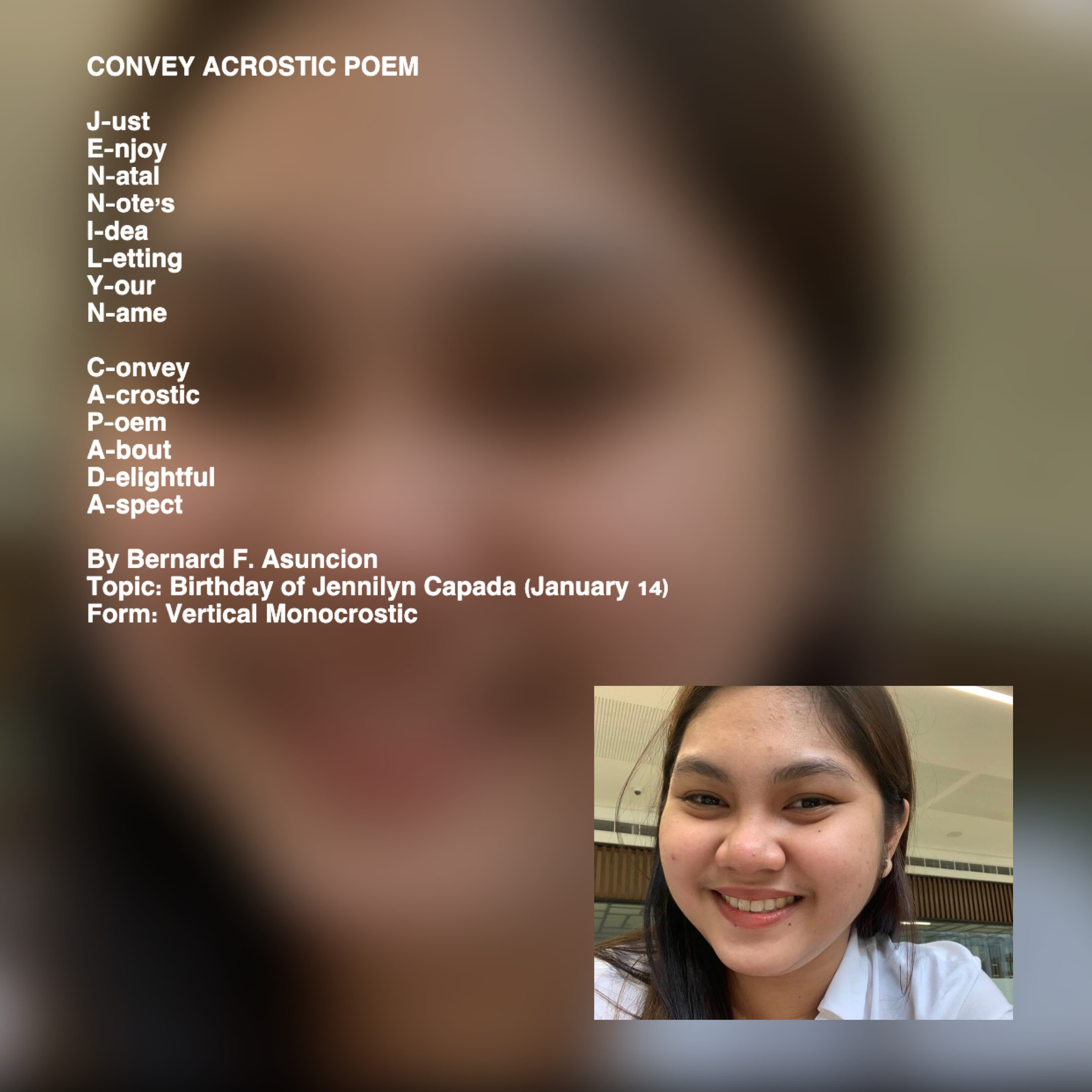 Convey Acrostic Poem