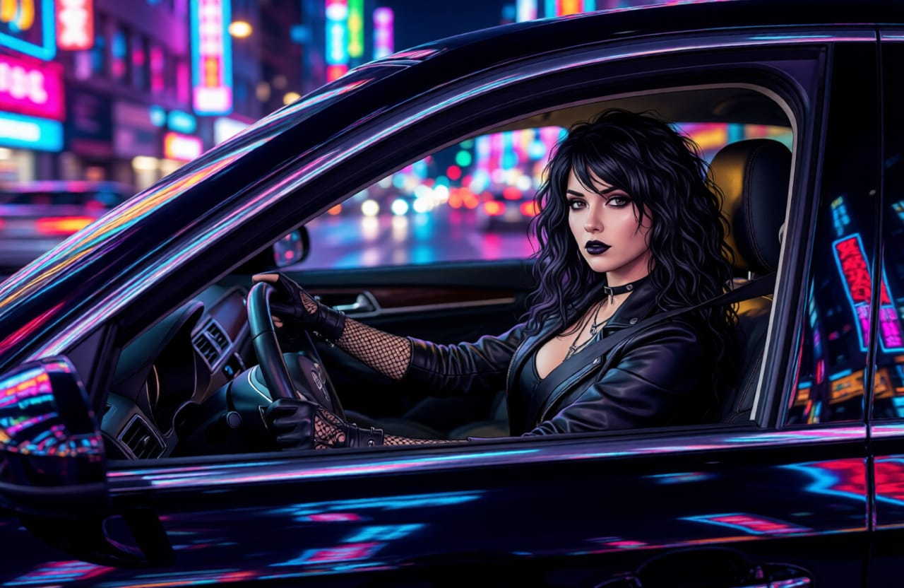 Two Cars Passing In The Night