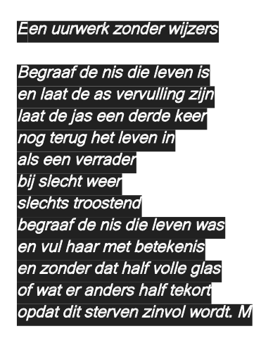 Een Uurwerk Zonder Wijzers