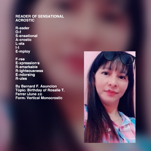 Reader Of Sensational Acrostic