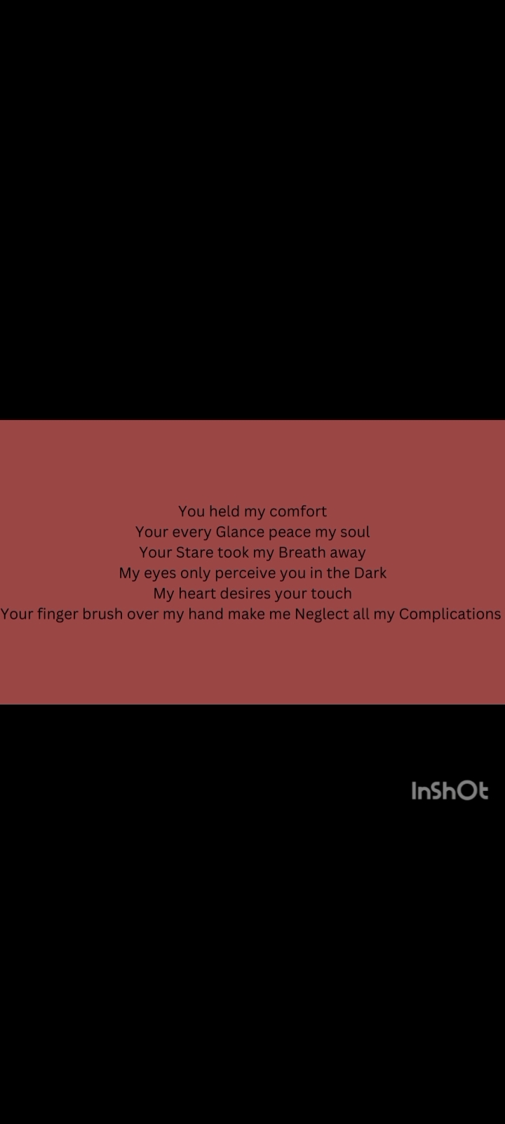 You Held My Comfort