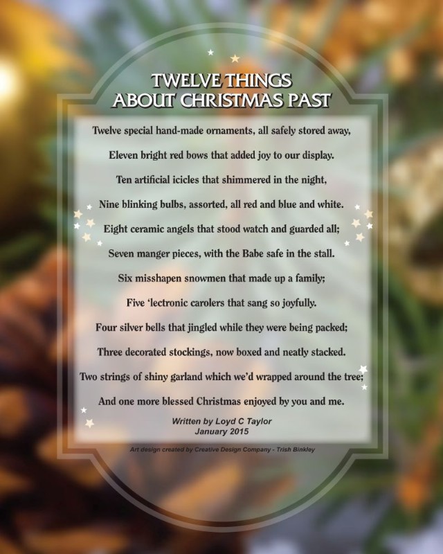 Twelve Things About Christmas Past Twelve Things About Christmas Past