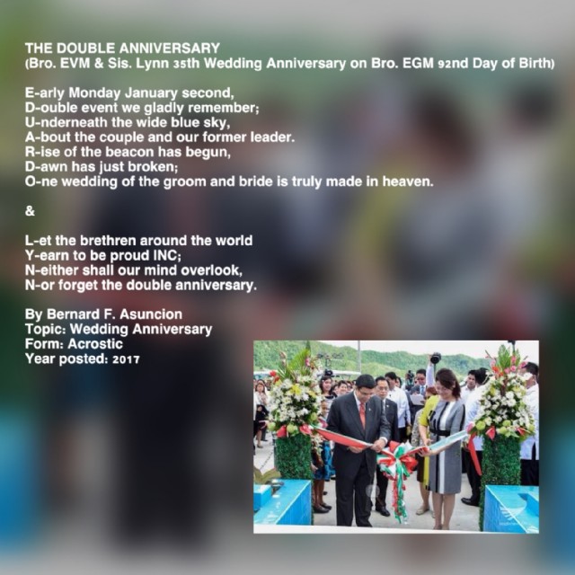 The Double Anniversary (Bro. Evm & Sis. Lynn 35th Wedding Anniversary On Bro. Egm 92nd Day Of Birth)