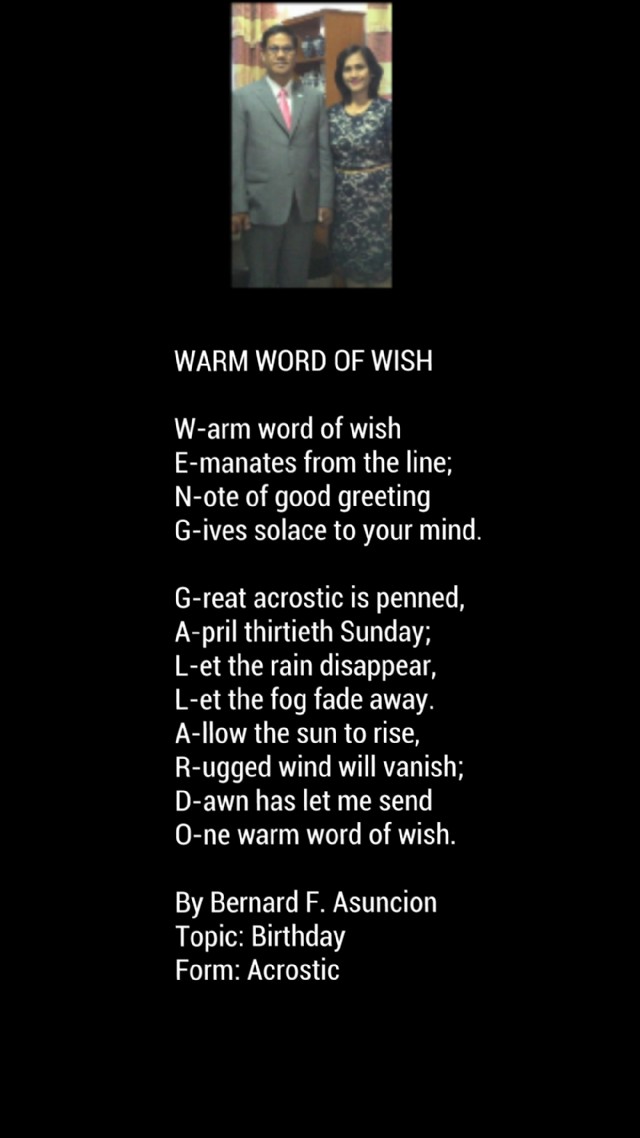 Warm Word Of Wish