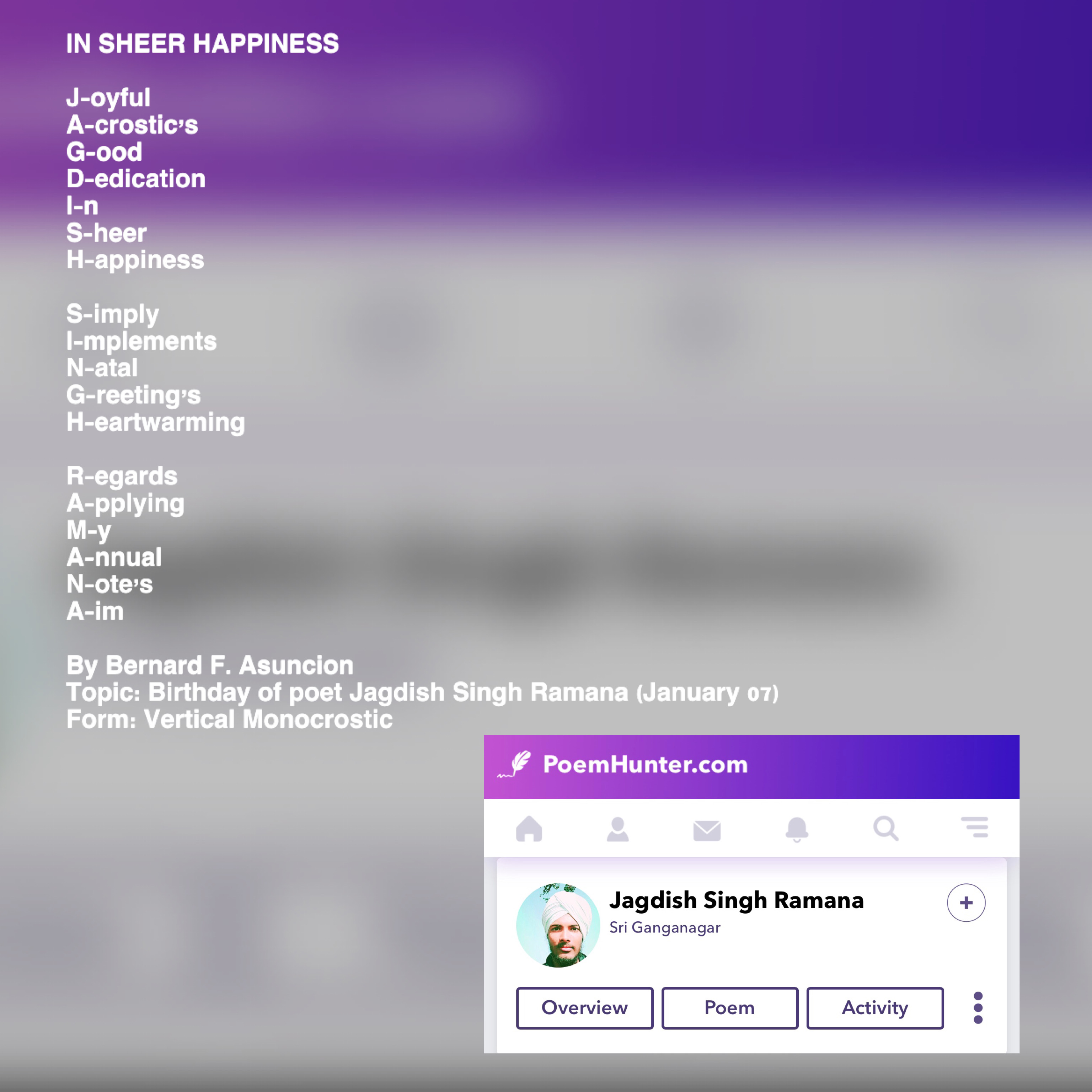 In Sheer Happiness