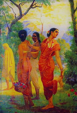 Women 5 -  
raja Ravi Varma's Painting Of
vivacious Shakuntala