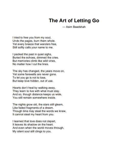 The Art Of Letting Go