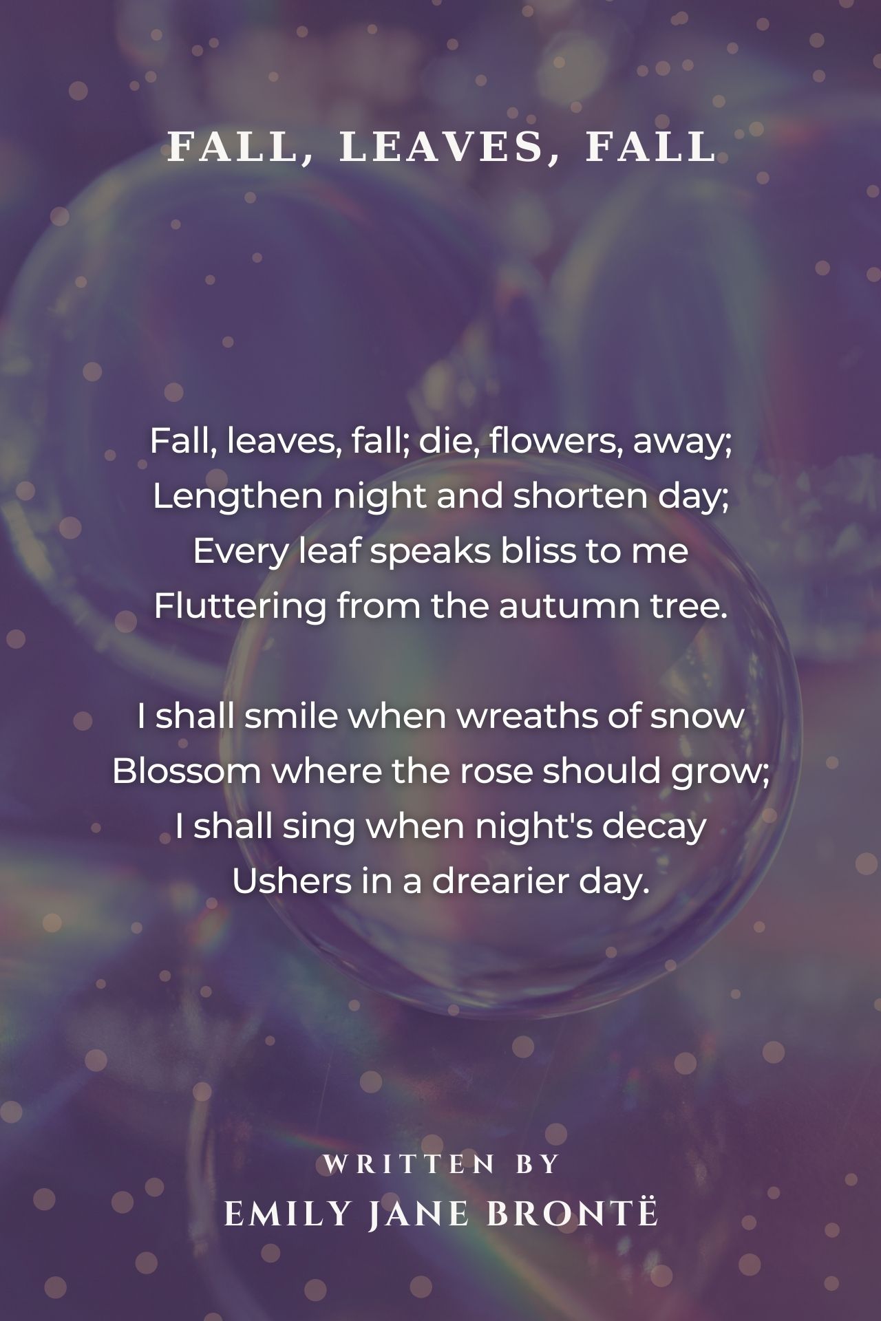'Fall, Leaves, Fall'