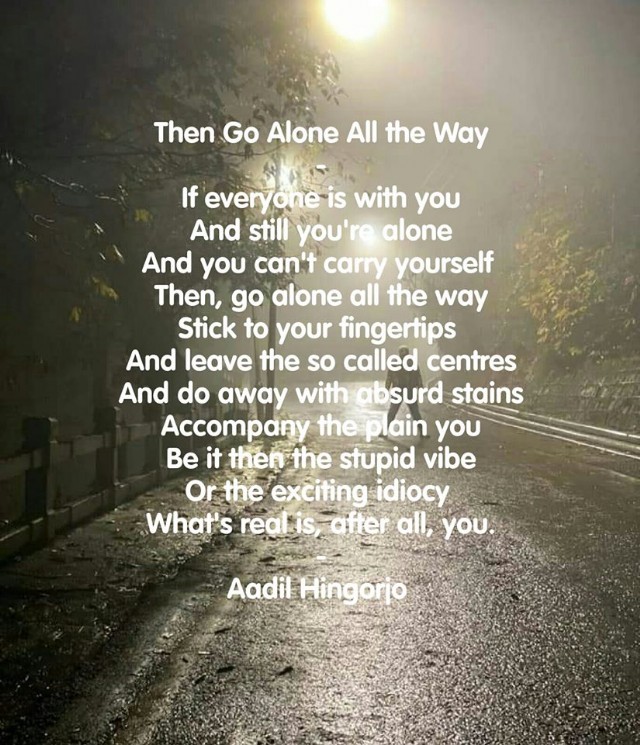 Then Go Alone All The Way