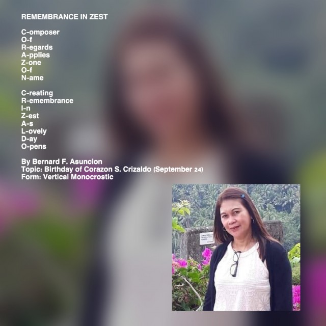 Remembrance In Zest