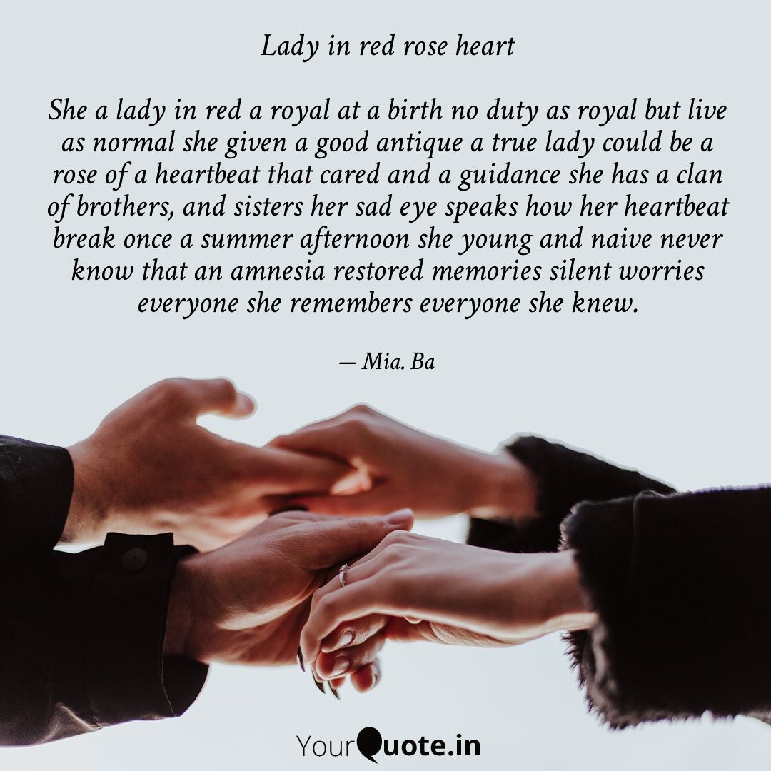 Lady In Red Rose Heart