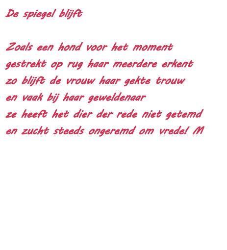 De Spiegel Blijft