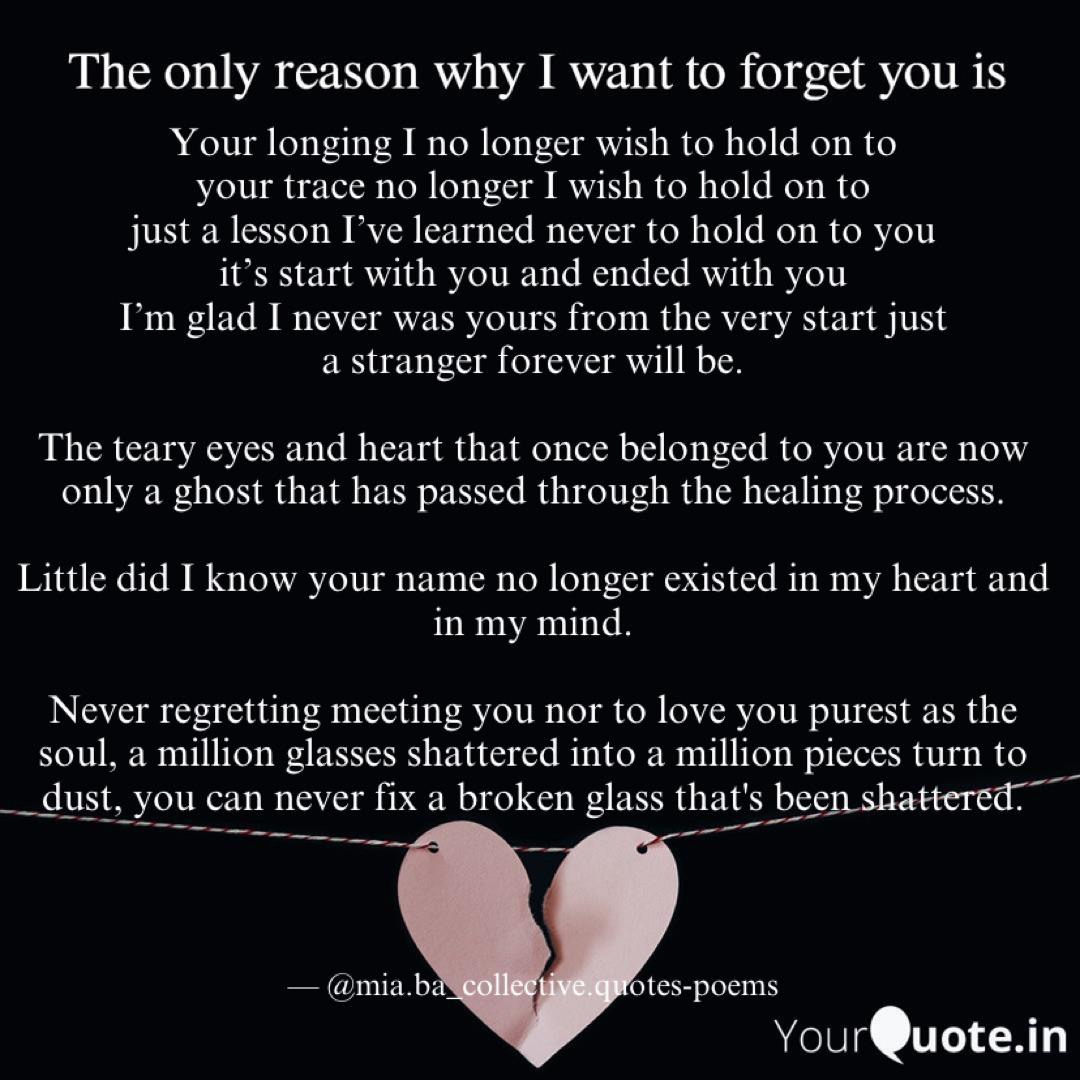 Your Longing I No Longer Wish