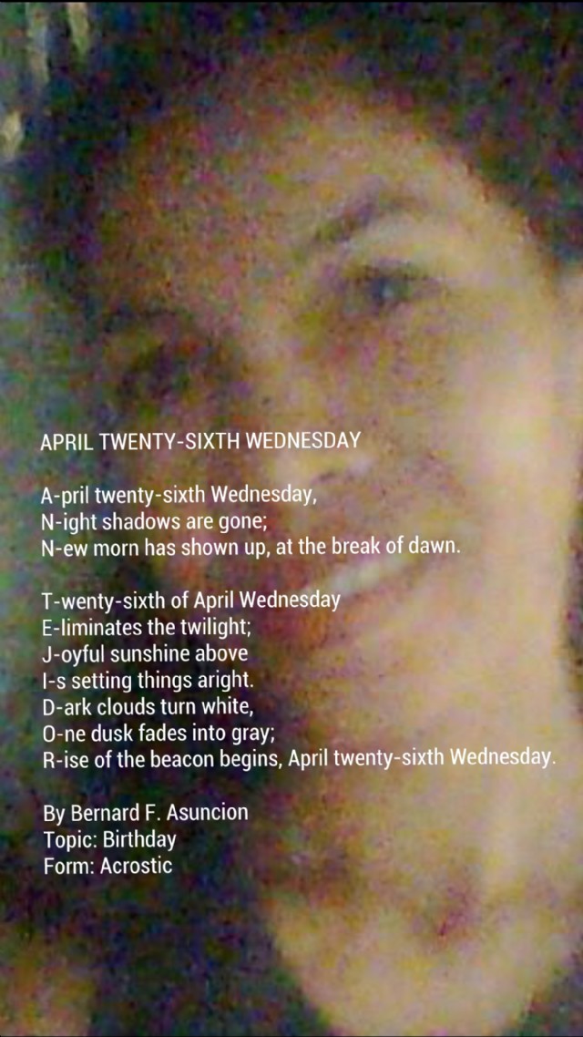 April Twenty-Sixth Wednesday