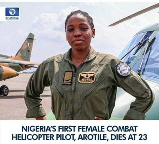 A Poem: Dear Tolu (A Special Dedication To Nigeria's First Female Combat Helicopter Pilot)