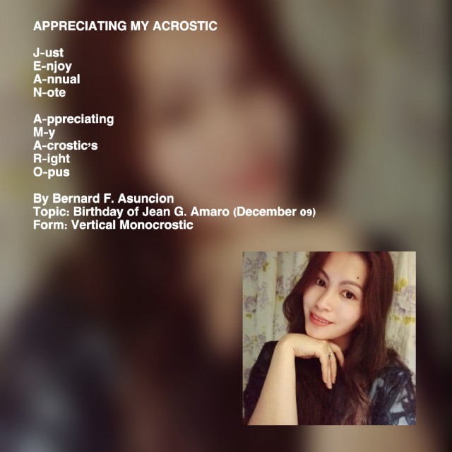 Appreciating My Acrostic