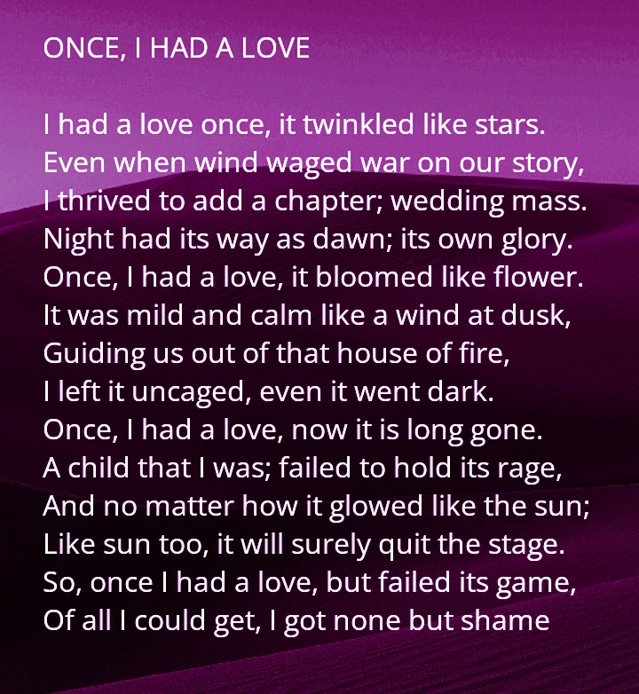 Once, I Had A Love
