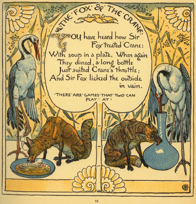 (limerick) The Fox And The Crane 1887