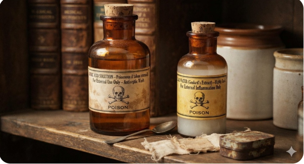 The Old Days Toxic Medication For Wound Treatment.