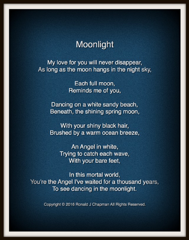 Moonlight by Ronald Chapman - Moonlight Poem