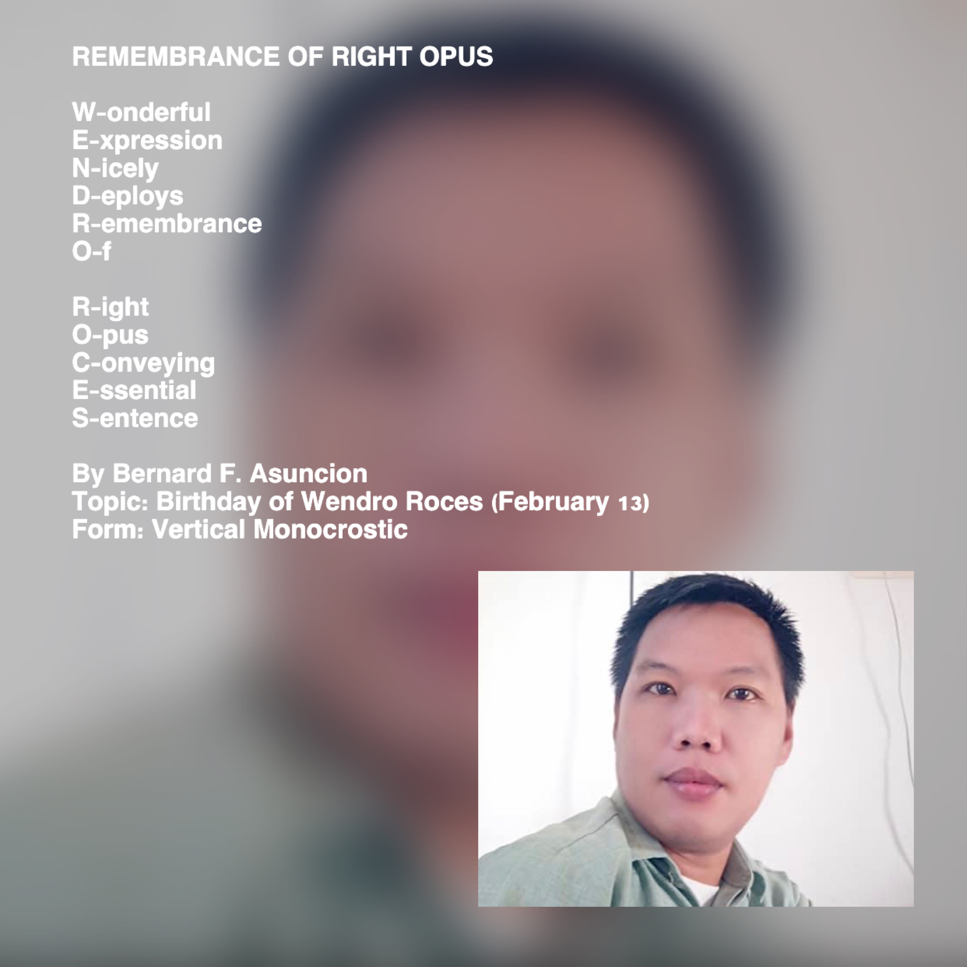 Remembrance Of Right Opus