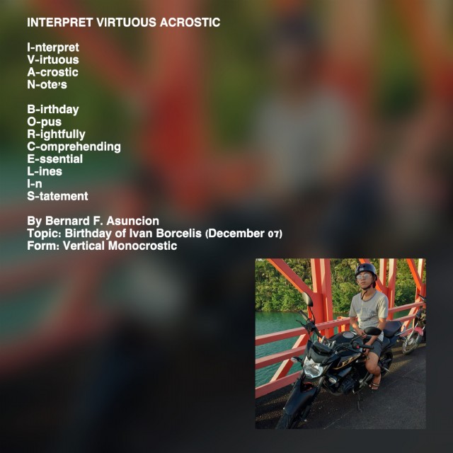 Interpret Virtuous Acrostic