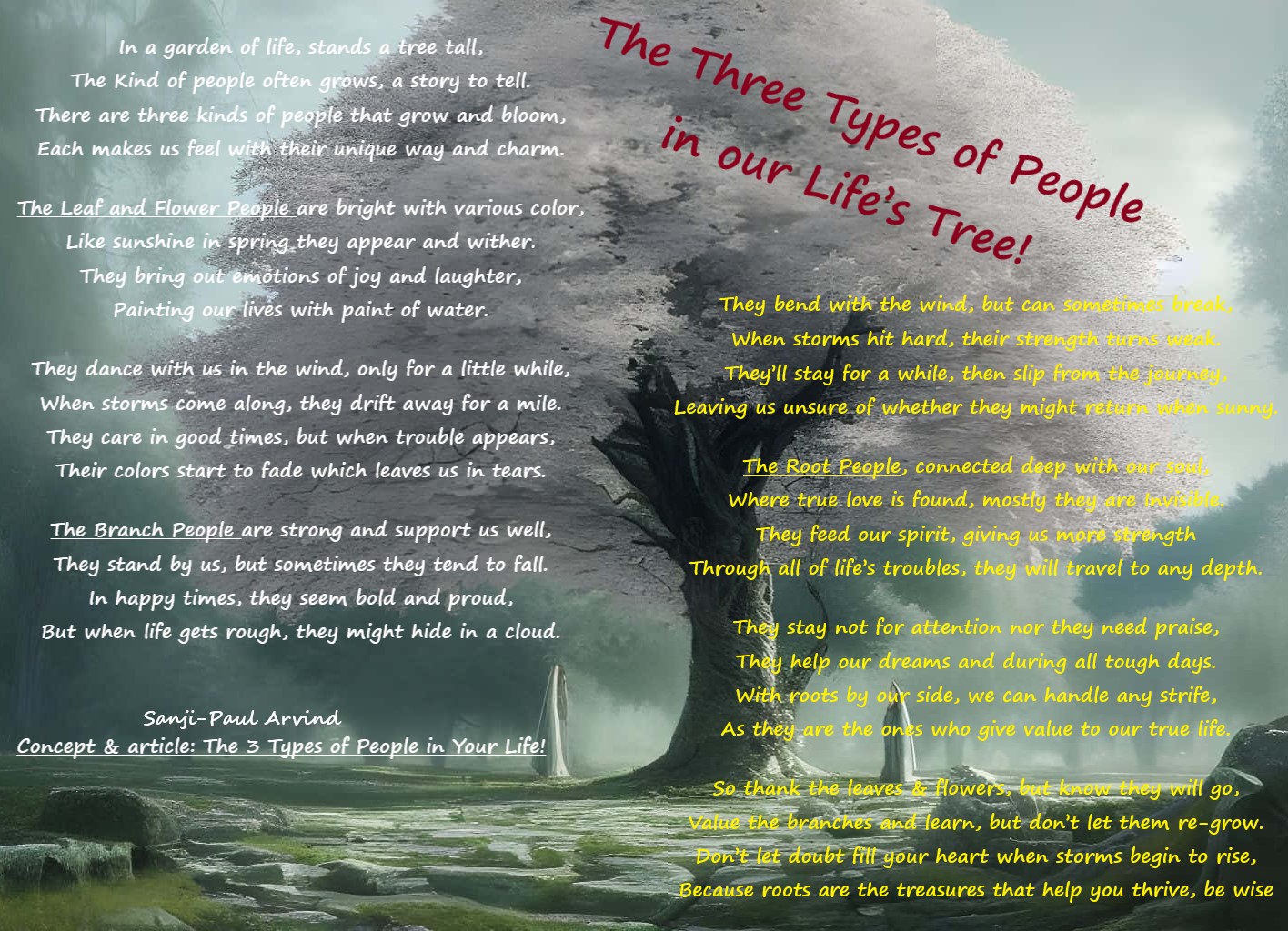 The Three Types Of People In Our Life's Tree