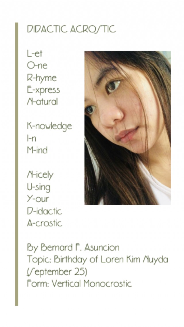 Didactic Acrostic