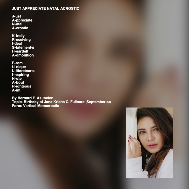 Just Appreciate Natal Acrostic