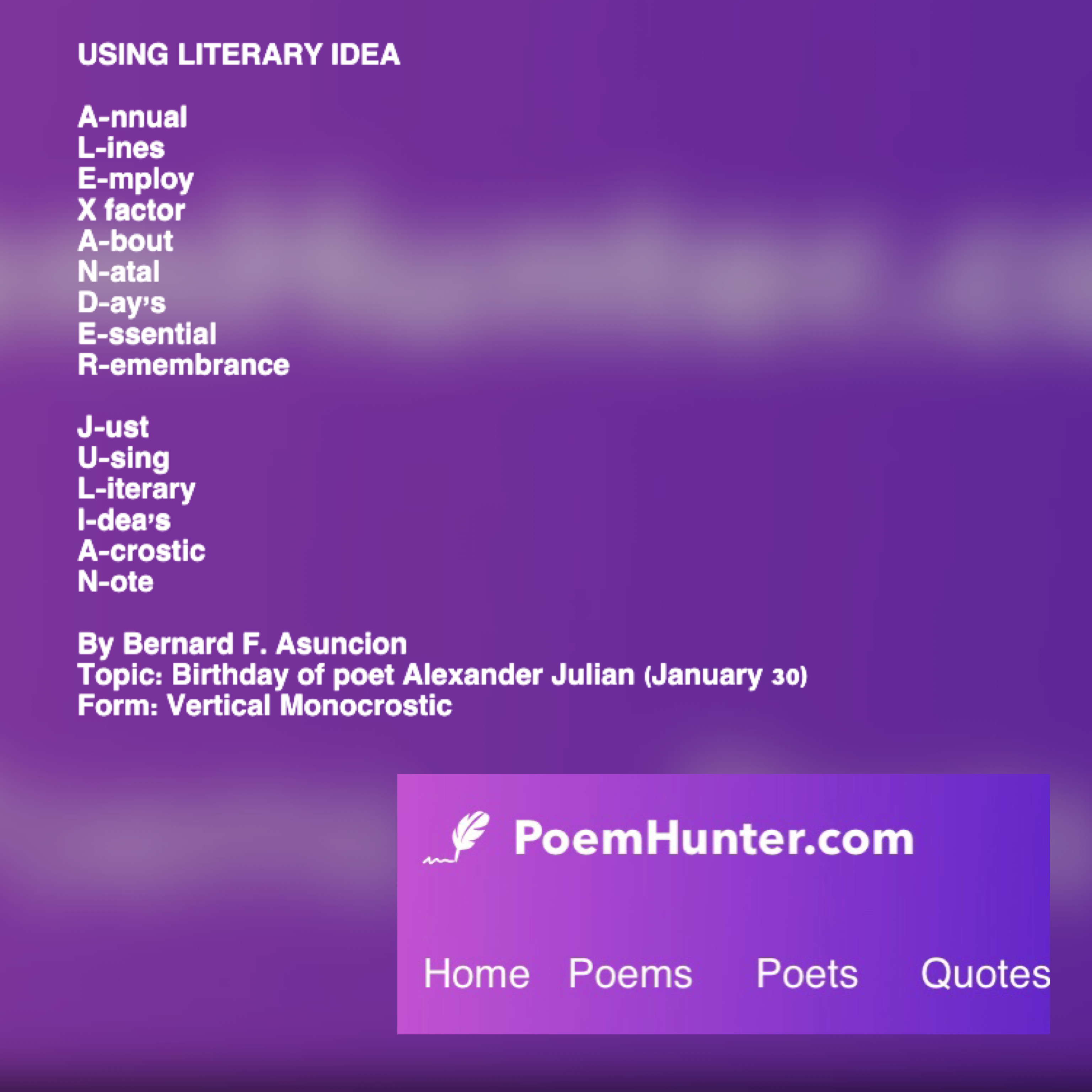 Using Literary Idea