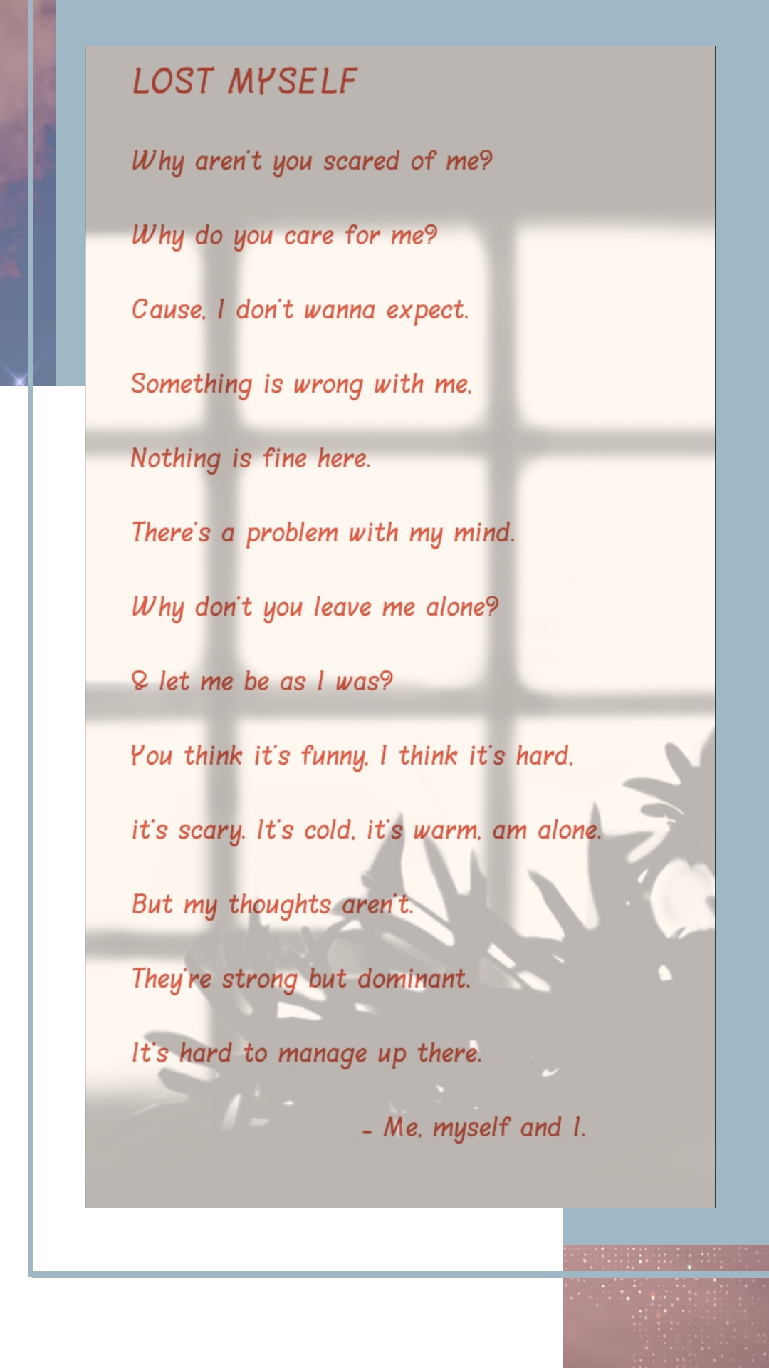 Lost Myself.