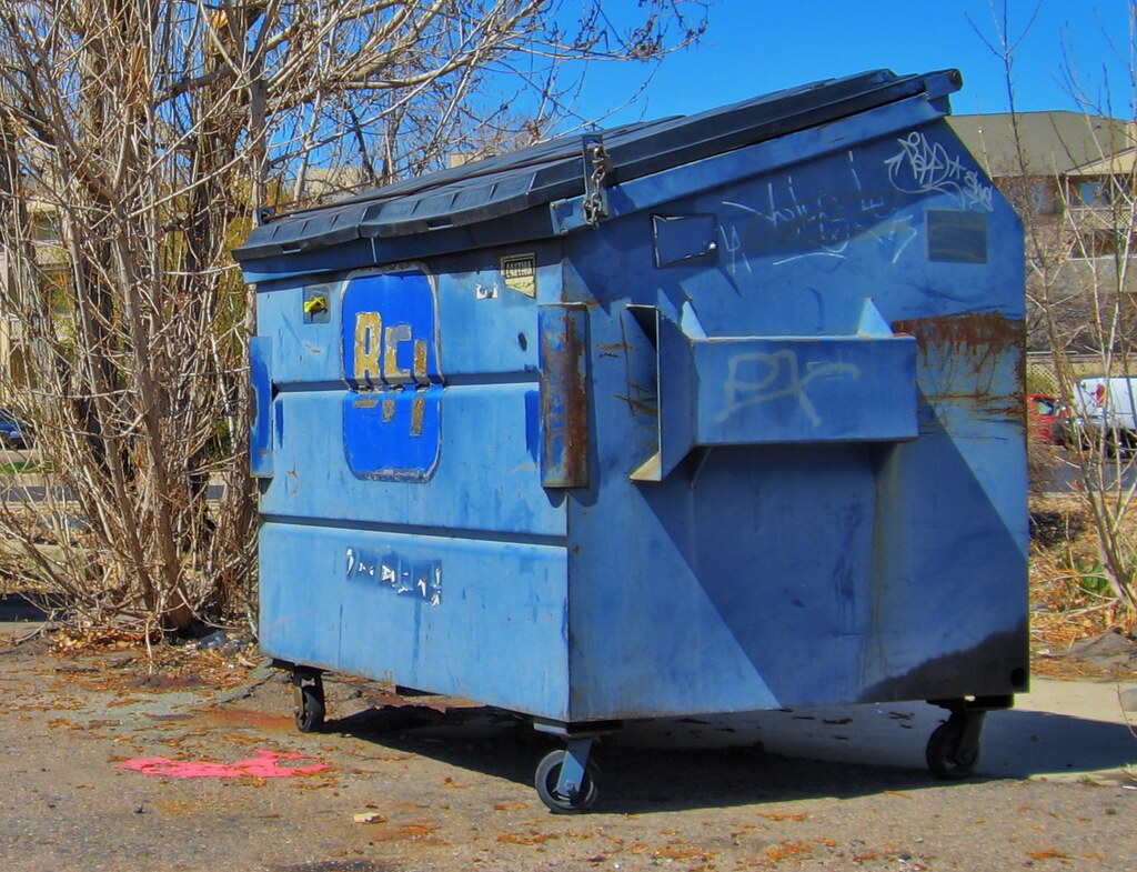 Blue Dipsty Dumpster