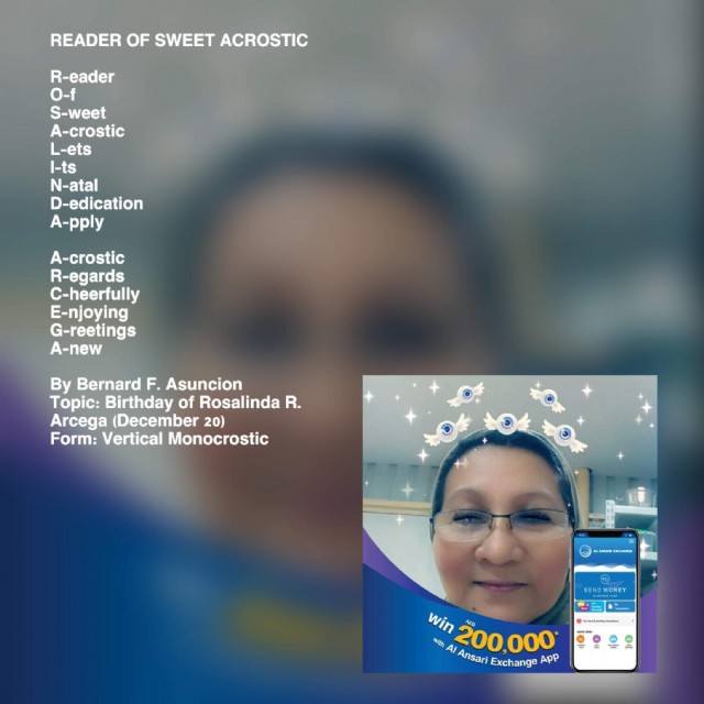 Reader Of Sweet Acrostic