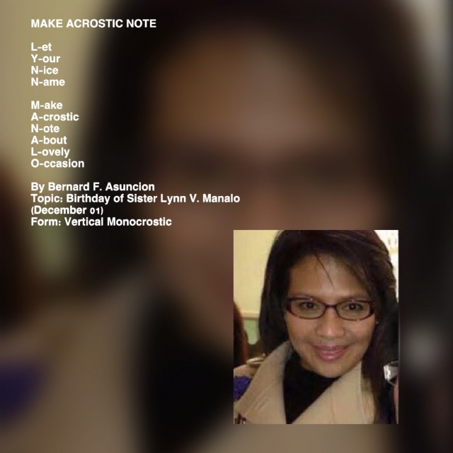 Make Acrostic Note
