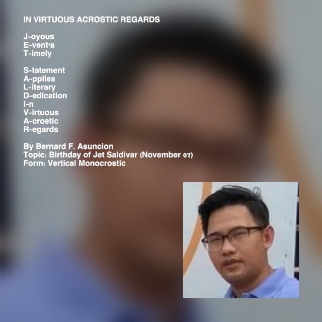 In Virtuous Acrostic Regards