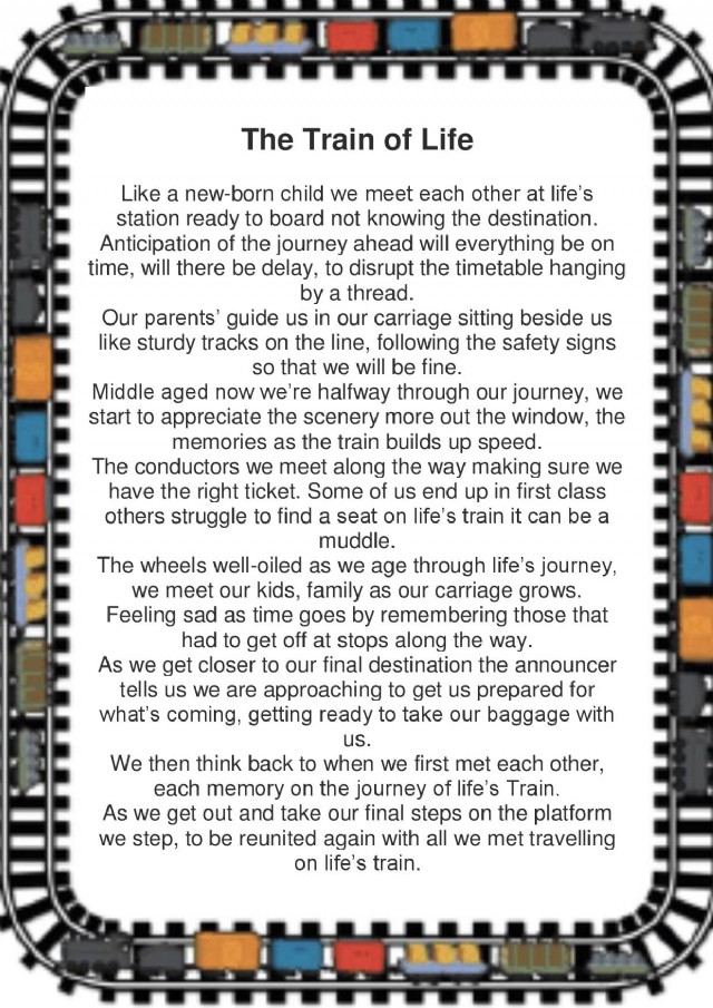 The Train Of Life... Poem by Sebastian Melmoth Poem Hunter