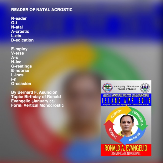 Reader Of Natal Acrostic