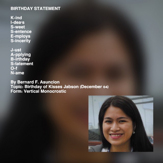 Birthday Statement