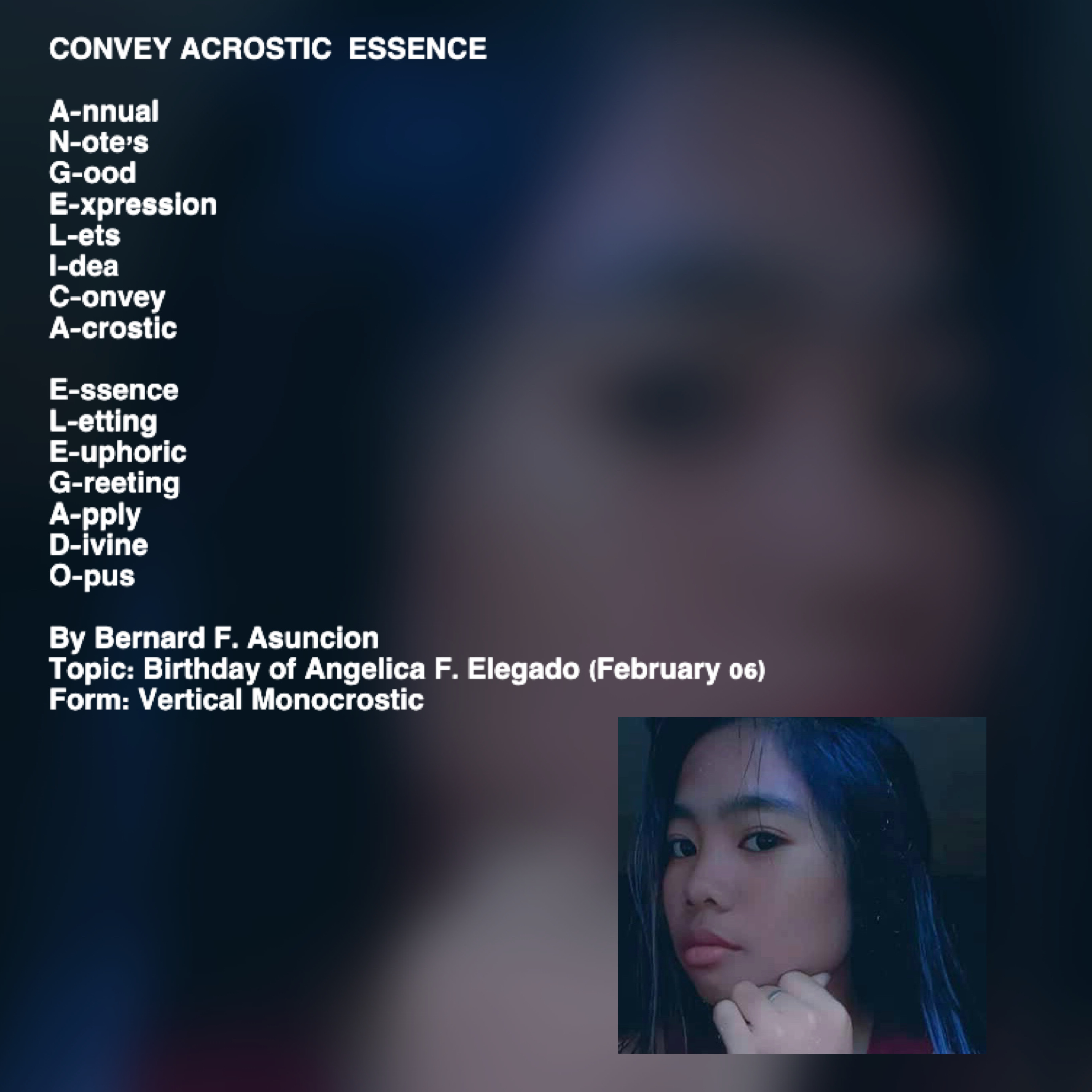 Convey Acrostic  Essence