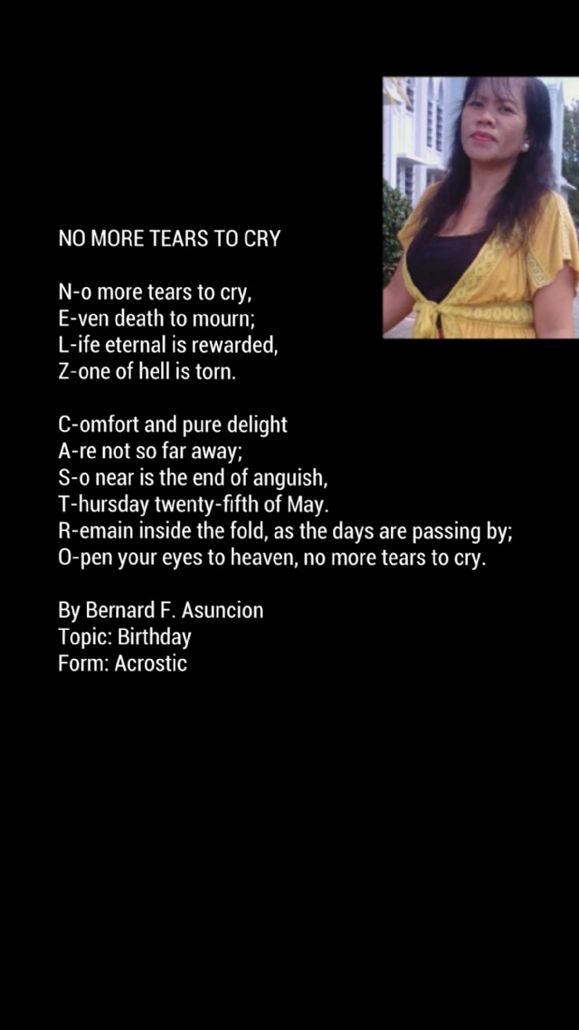 No More Tears To Cry