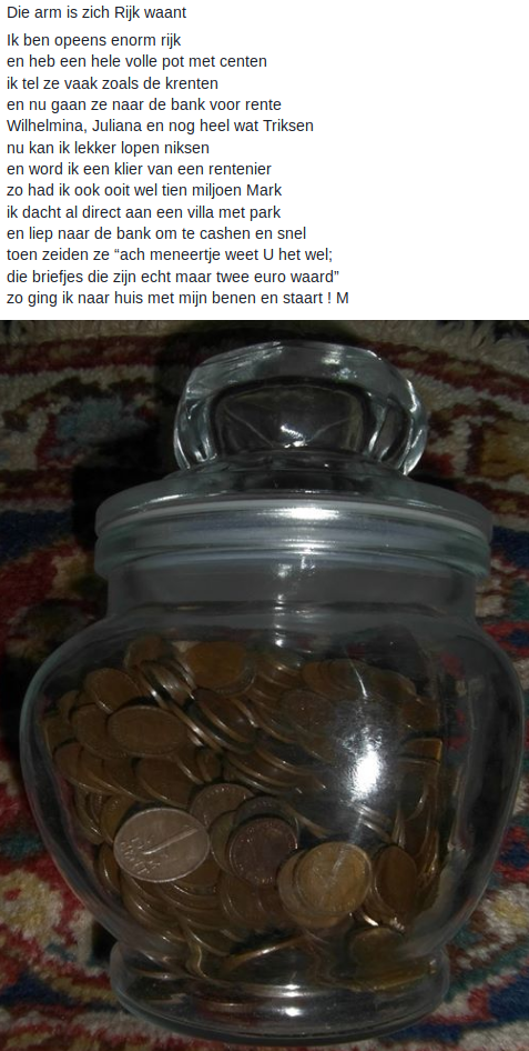 Die Arm Is Zich Rijk Waant