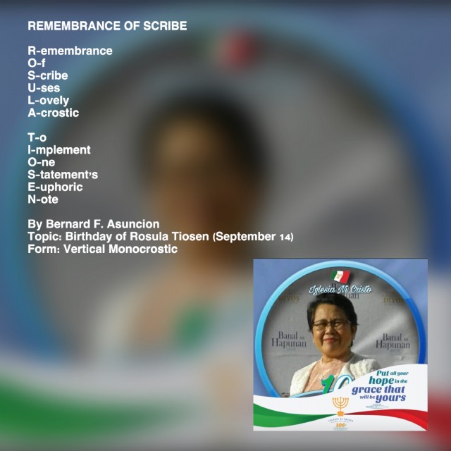 Remembrance Of Scribe