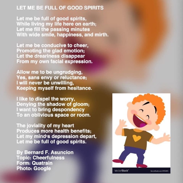 Let Me Be Full Of Good Spirits