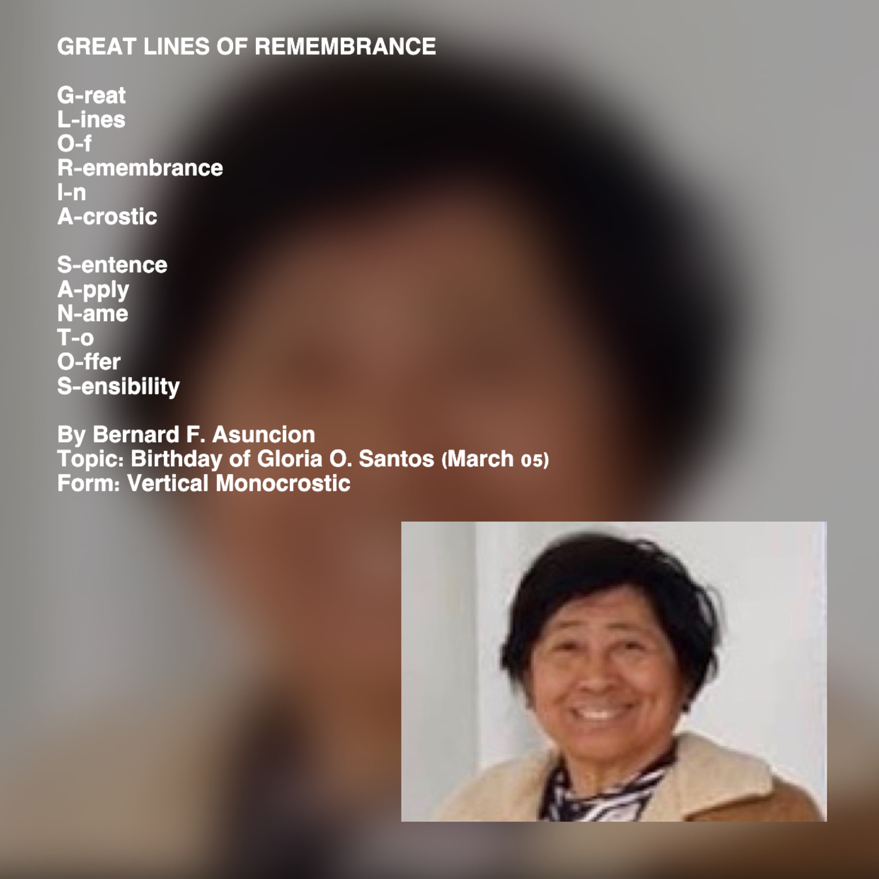 Great Lines Of Remembrance