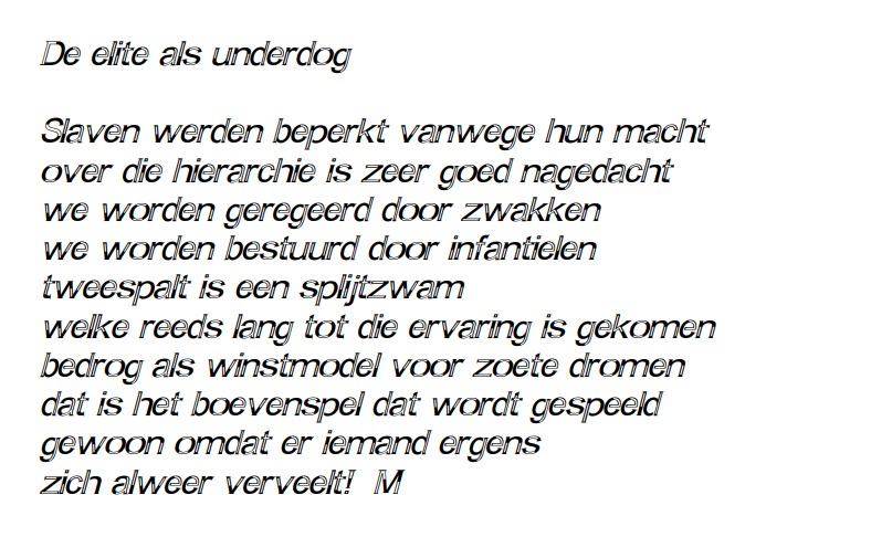 De Elite Als Underdog