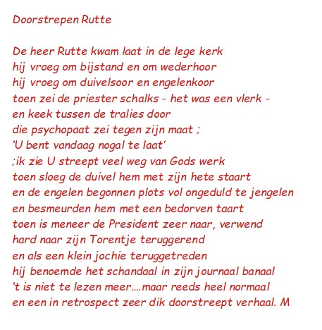Doorstrepen Rutte