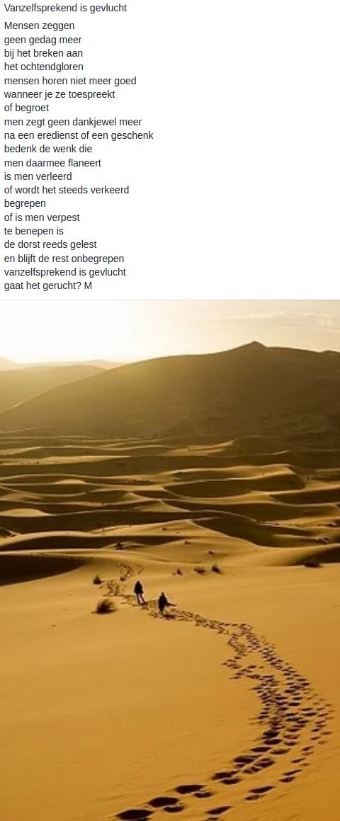 Vanzelfsprekend Is Gevlucht